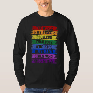 Camiseta Lgbt De orgulho gay Mês O Mundo Tem Problemas Maio