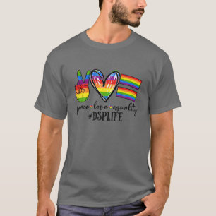 Camiseta LGBT DSP Paz Igualdade de Amor DSP Suporte Direto 