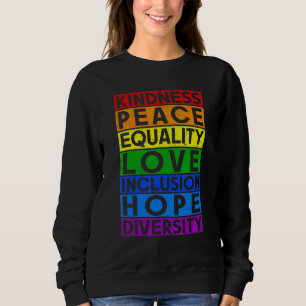 Camiseta LGBT Engraçado Igualdade Amor Bondade Paz Gay Lésb