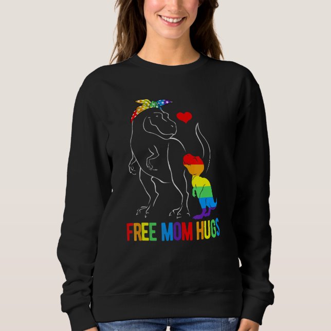 Camiseta Lgbt Free Mãe Abraça Dinossauro Rex Mamasaurus All (Frente)