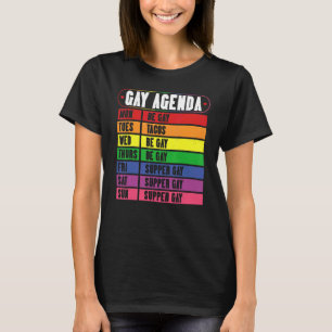 Camiseta Lgbt gay Agenda Pride Love