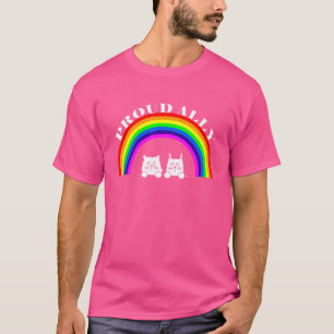 Camiseta LGBT Gay de Lésbica bissexual Fila de Orgulho Tran