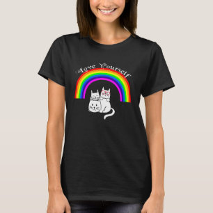 Camiseta LGBT Gay de Lésbica bissexual Fila de Orgulho Tran
