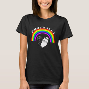Camiseta LGBT Gay de Lésbica bissexual Fila de Orgulho Tran
