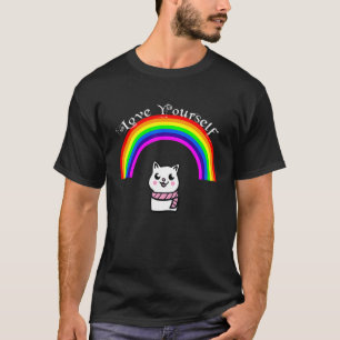 Camiseta LGBT Gay de Lésbica bissexual Fila de Orgulho Tran