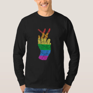 Camiseta LGBT Gay Lésbica Orgulho Lésbico Bandeira Arco-Íri