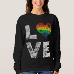 Camiseta Lgbt Gay Lésbica Sinalizador Vintage Love Heart