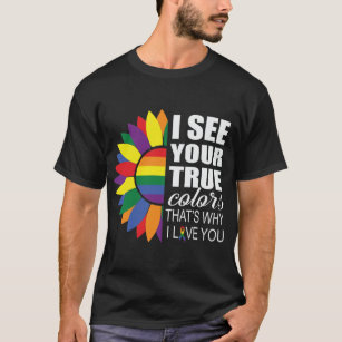 Camiseta LGBT Gay LGBT Lésbica Moderna Arco-Íris Girassol