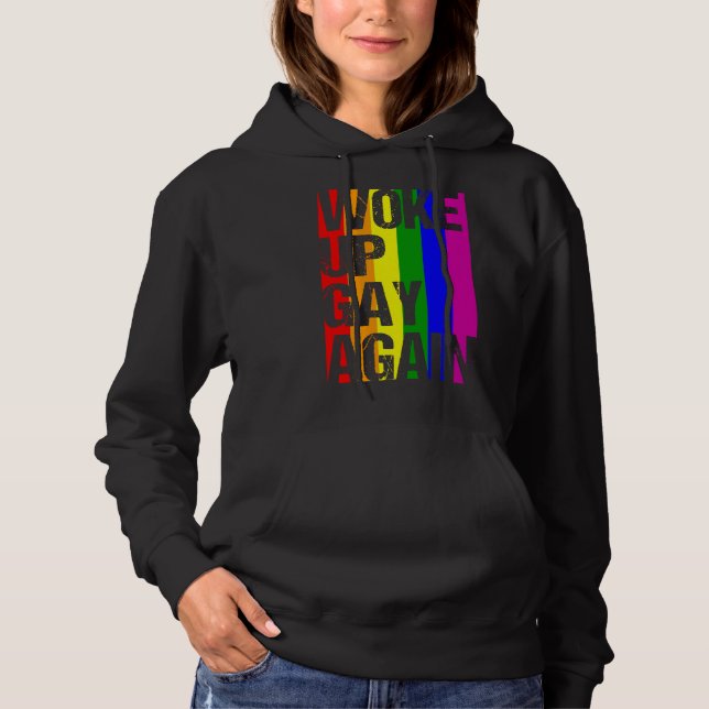 Camiseta LGBT GAY NOVAMENTE MÊS LGBT Orgulho LGBT Arco-Íris (Frente)
