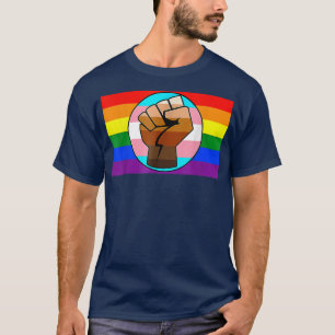 Camiseta LGBT Gay Trans Pride BLM Fist Flag