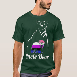 Camiseta LGBT Genderfluido Tio Urso Genderfluido Sinalizado