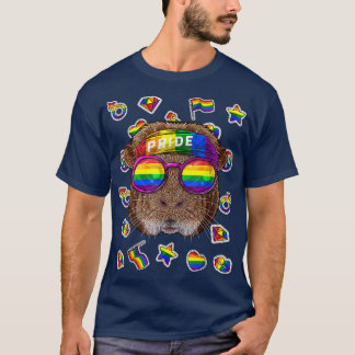 Camiseta LGBT Guinea Pig Gay Pride Month Farm Animal Rainbo