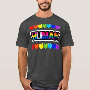 Camiseta LGBT HUMANO Sinalizador arco-íris Transgênero Orgu