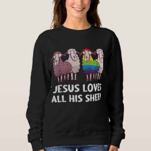 Camiseta Lgbt Jesus Ama Todo Seu Gay De Cristianismo Ovino