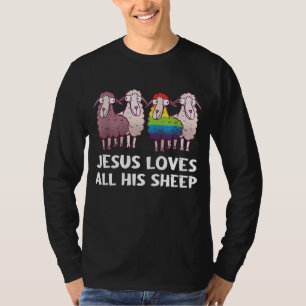 Camiseta Lgbt Jesus Ama Todo Seu Gay De Cristianismo Ovino