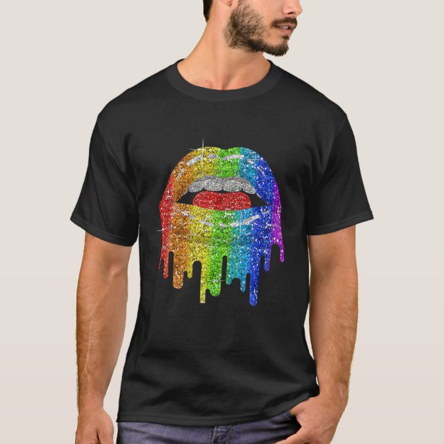 Camiseta LGBT Lábios Bissexual Le (Frente)