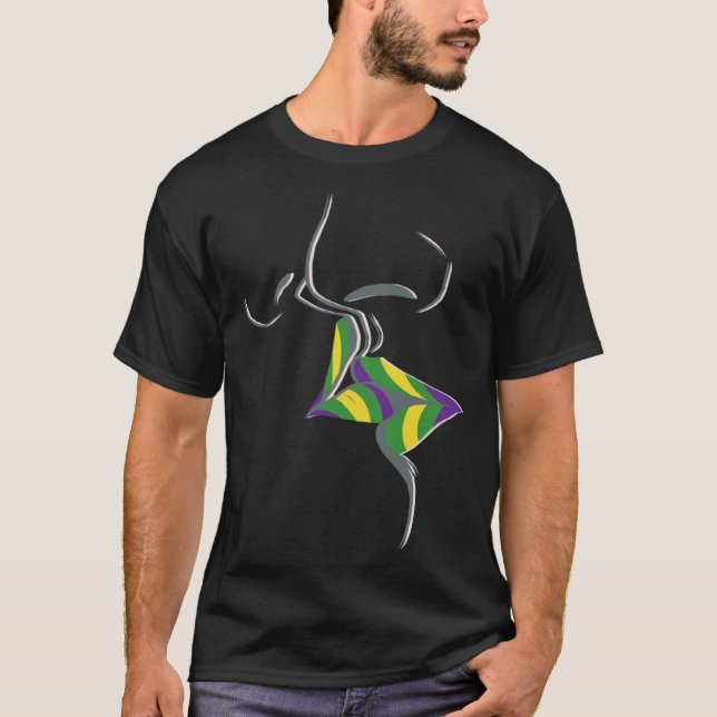 Camiseta LGBT Lábios de beijos lésbicas LGBT (Frente)