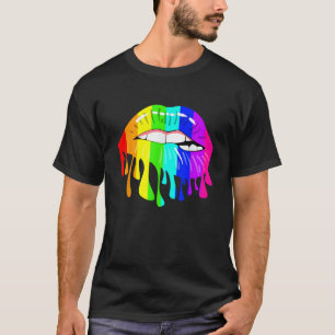 Camiseta LGBT Lábios Gay homossexual LGBT