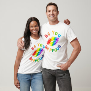 Camiseta LGBT Lábios Seja Você Seja Orgulhoso