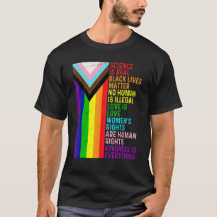 Camiseta Lgbt Lésbica Gay Science É Real Blm Love Is Love