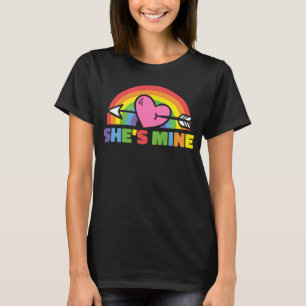 Camiseta LGBT Lésbicas Correspondendo Casais Que Ela É Minh