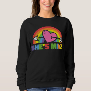 Camiseta LGBT Lésbicas Correspondendo Casais Que Ela É Minh