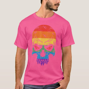 Camiseta Lgbt Lgbtq Aliado Orgulho Cores Arco-Íris Retro Vi