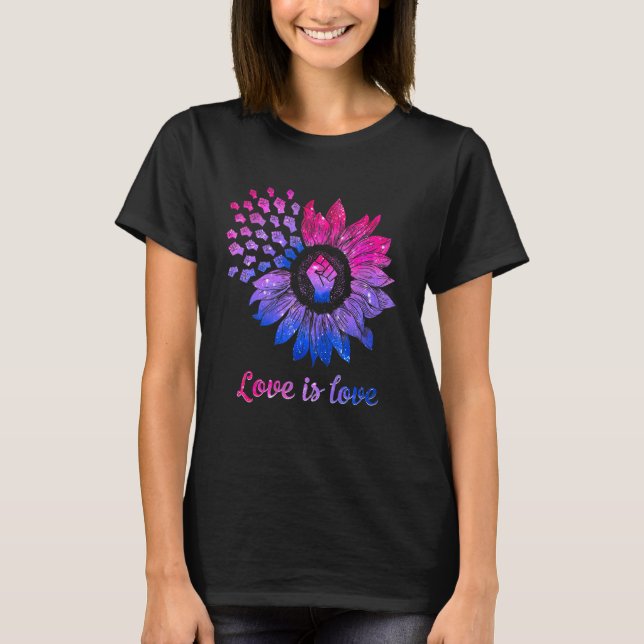 Camiseta Lgbt Lgbtq Pride Flag Bisexual Raiz Do Sol (Frente)