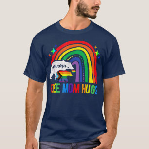 Camiseta LGBT Livre Mãe Abraçando Urso Mama Urso Ally Rainb
