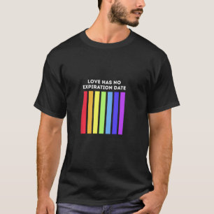 Camiseta Lgbt Love Não Tem Expiração Data Do Arco-Íris Mulh