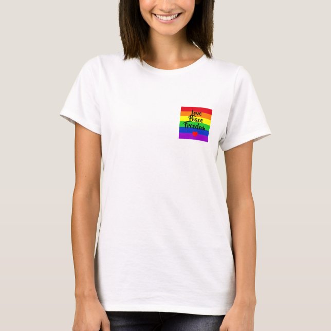 Camiseta #LGBT #love #orgulde #gay #liberdade #parada (Frente)