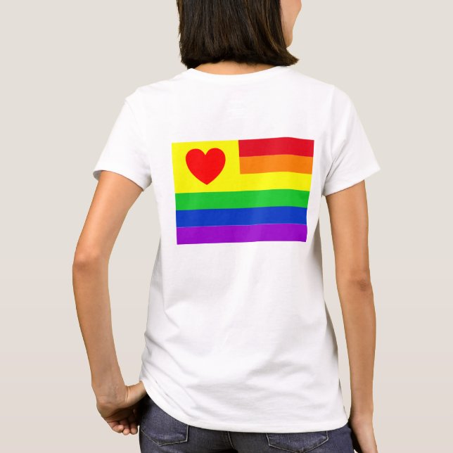 Camiseta #LGBT #love #orgulde #gay #liberdade #parada (Verso)