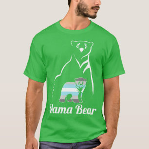 Camiseta LGBT: Mama Bear Demigender Orgulho Bandeira Mãe