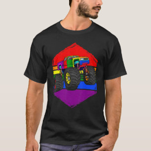 Camiseta Lgbt Monster Truck Rainbow Flag Lgbt Q Car Gay