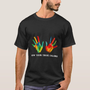 Camiseta Lgbt Mostra Suas Verdadeiras Cores Mulheres Homens
