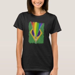 Camiseta Lgbt Orgulho gay Arco-Íris Brasil Bandeira Brasile