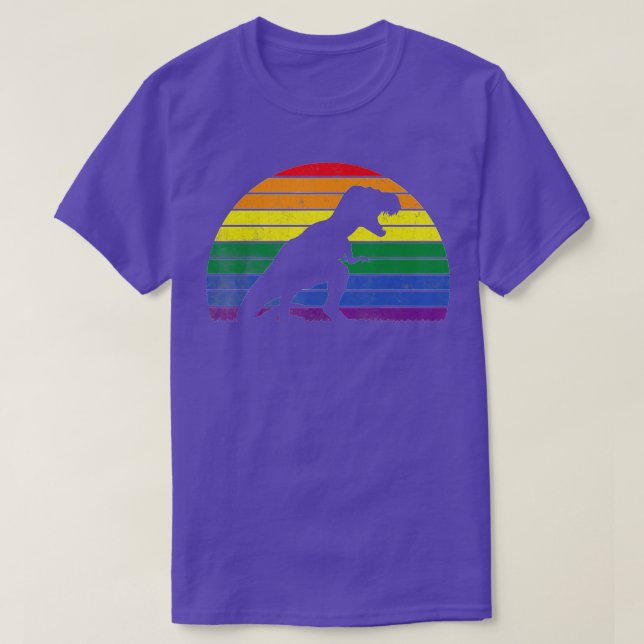 Camiseta LGBT Orgulho gay LGBT Dinossauro Lésbico LGBT (Frente do Design)
