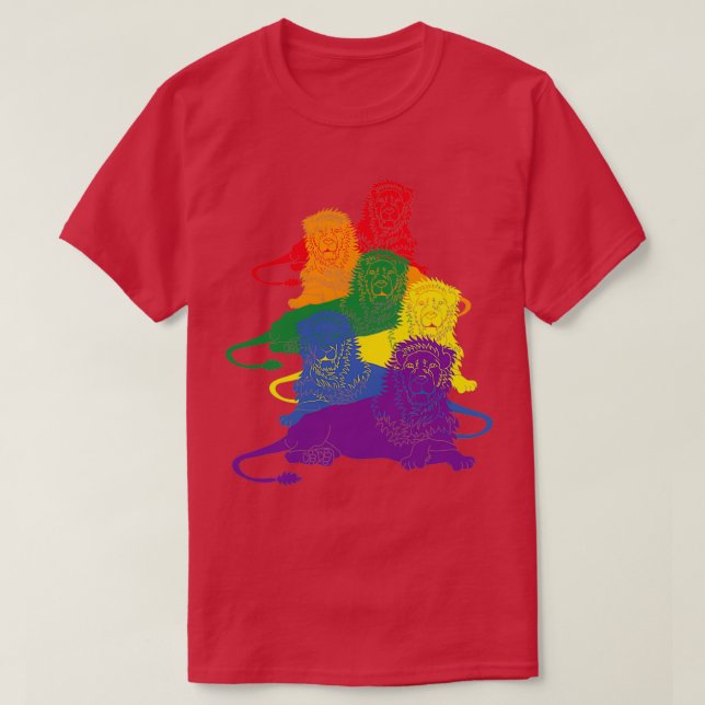 Camiseta LGBT Orgulho gay Lions 2 (Frente do Design)