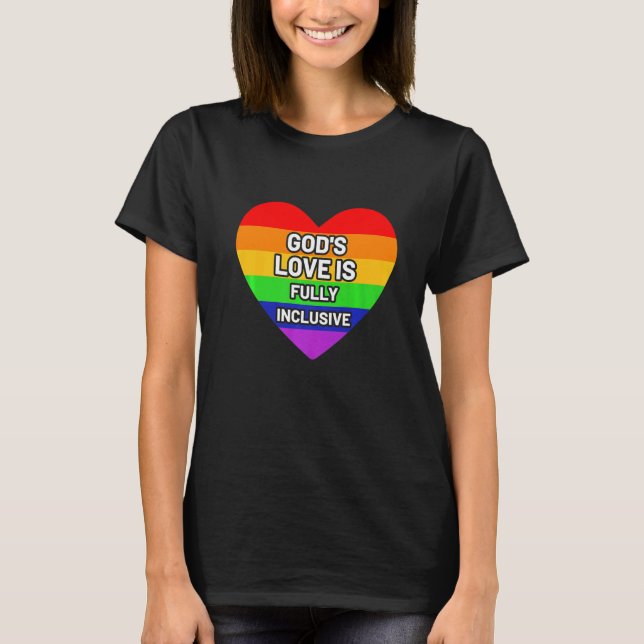 Camiseta Lgbt Orgulho gay Mês O amor de Deus cristão é tudo (Frente)