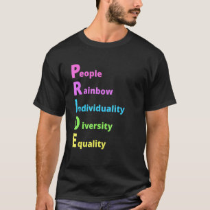 Camiseta Lgbt Orgulho gay Mês Rainbow Font Igualdade