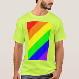 Camiseta LGBT Orgulho gay Rainbow Colors Safety T Shirt