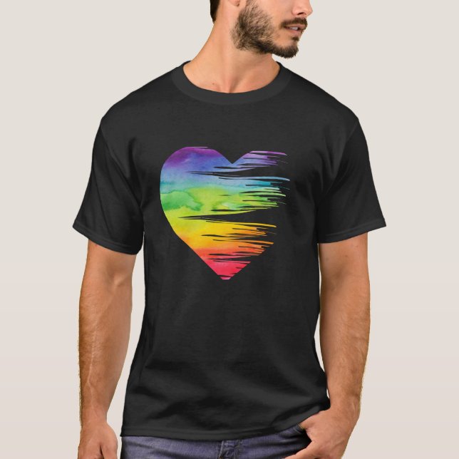 Camiseta LGBT Orgulho Igualdade Coração Gay LGBT (Frente)