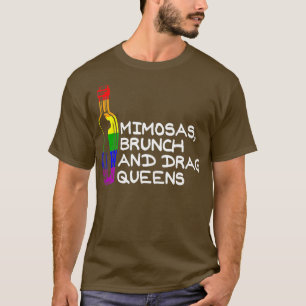 Camiseta LGBT Orgulho Lésbica Gay Lover Mimosas Brune