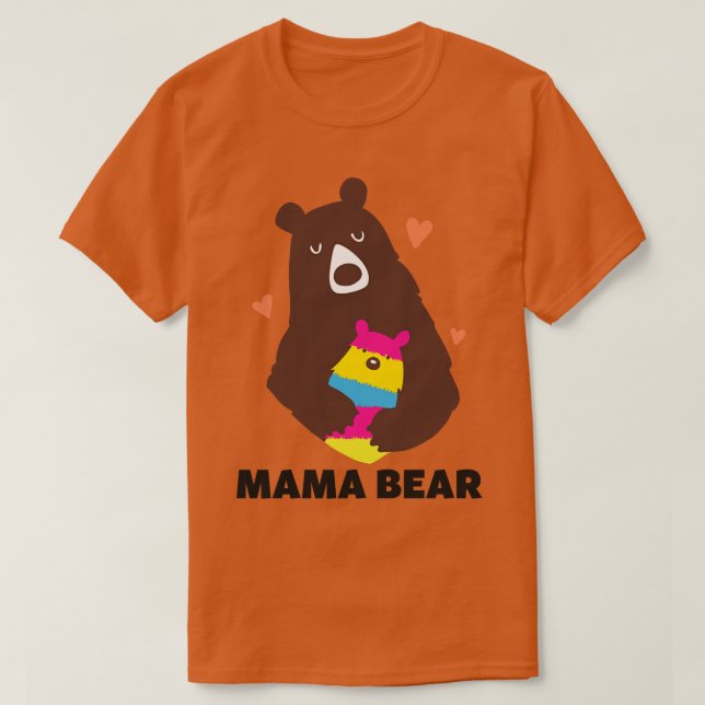 Camiseta LGBT: Orgulho Pan do Urso da Mamãe (Frente do Design)