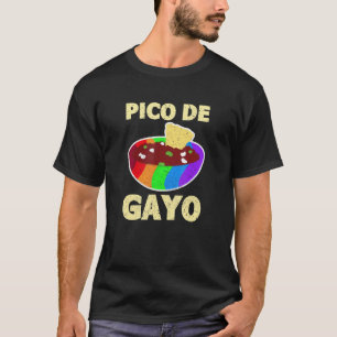 Camiseta LGBT Pico de Gayo Gay Orgulho lésbico Rainbow Sals