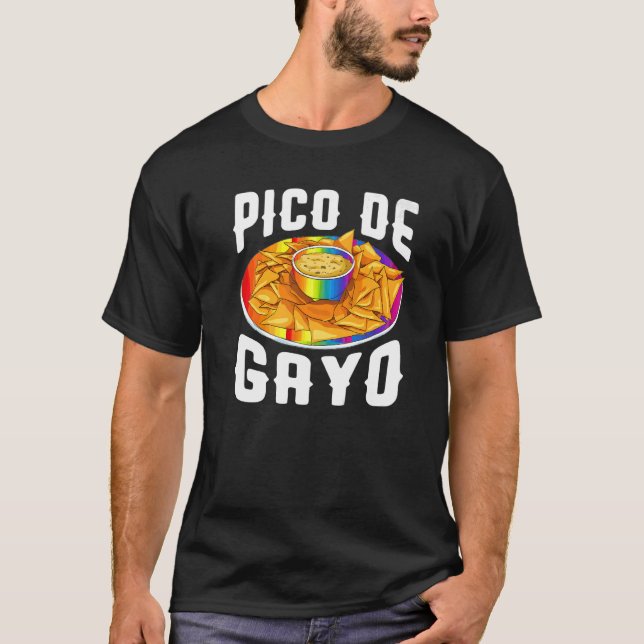 Camiseta Lgbt Pico De Gayo Orgulho gay Gay Rainbow (Frente)
