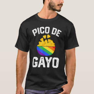 Camiseta LGBT Pico De Gayo Orgulho gay Mês Gay Arco-Íris