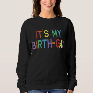 Camiseta Lgbt Pride Birthday Pun O Meu Gay de Nascimento