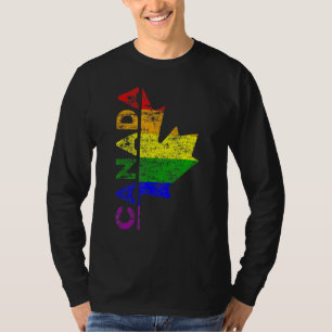 Camiseta Lgbt Pride Canadense Flag Canada Rainbow Gay Suppo