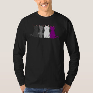 Camiseta Lgbt Pride Cat Animal Ace Flag Asexuality Demisexu